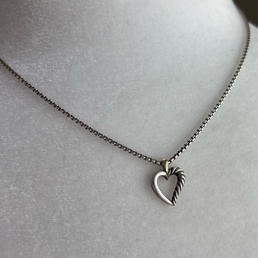 DAVID YURMAN 🩶 AUTHENTIC Heart Pendant Necklace - Picture 3 of 9